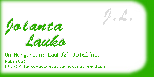 jolanta lauko business card